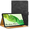 For Realme Pad 2 11.5 Inch Flip Cover Folio Cover (PU Leather | Multi-Angle Smart Stand | Card Storage Slots | Silicone Back Pouch)