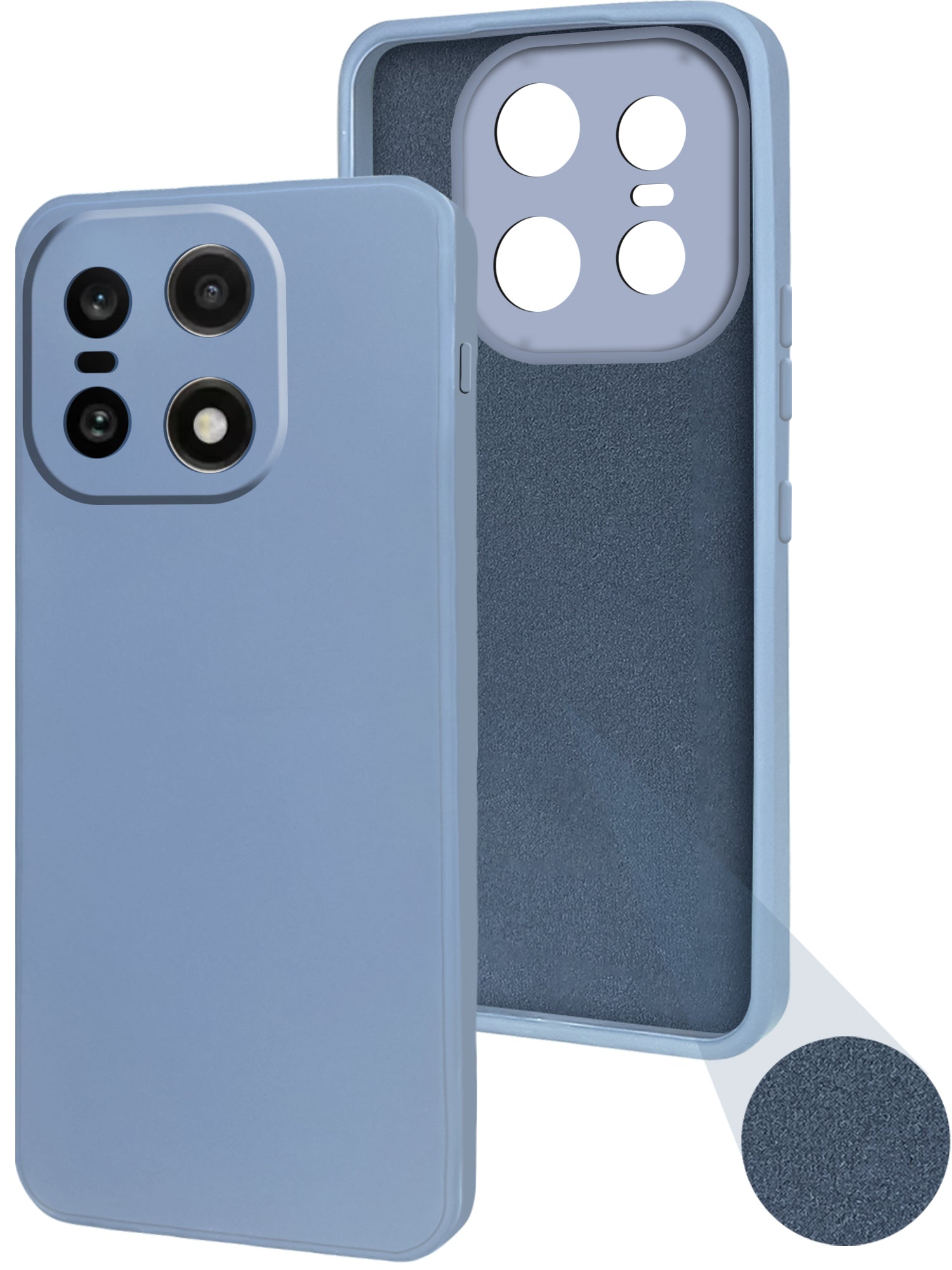 For OnePlus 15 5G Back Cover Case (Matte Finish Silicone with Inside Fiber cloth)