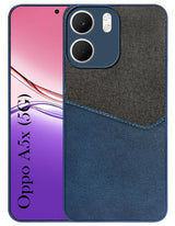 For Oppo A5X Back Cover Case (Dual PU Leather Stitch | Professional Minimalist | Soft and Flexible)