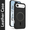 For Apple iPhone 17 Air Back Cover Case Leather Finish (MagSafe Compatible Wireless Charging | Soft Touch | Camera Bump Protection)