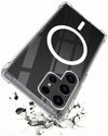 For Samsung Galaxy S23 Ultra Shockproof Crystal-Clear Back Cover (Magsafe Wireless Support | Drop & Camera Protection | Hard Polycarbonate)