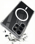 For Samsung Galaxy S23 Ultra Shockproof Crystal-Clear Back Cover (Magsafe Wireless Support | Drop & Camera Protection | Hard Polycarbonate)
