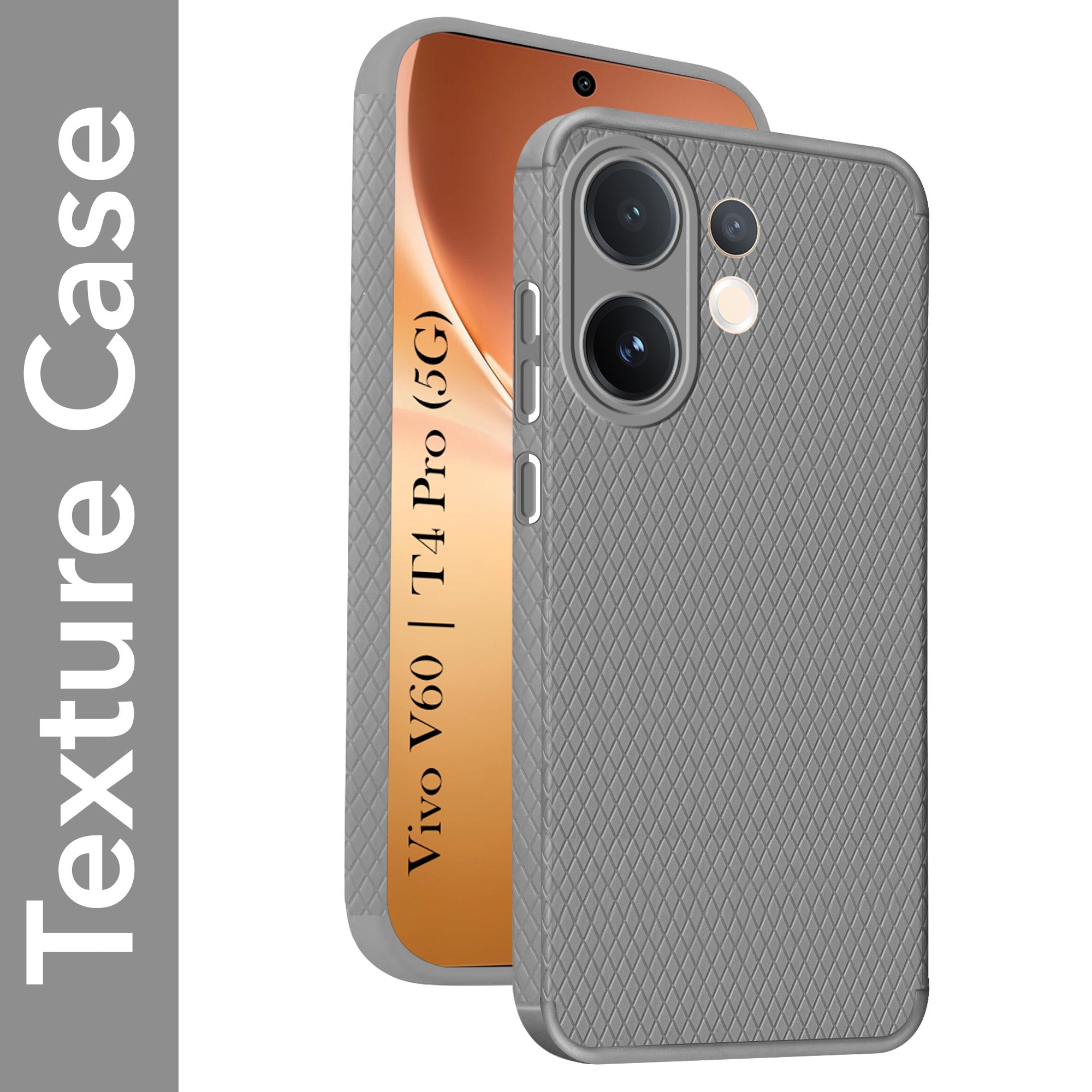 For Vivo V60 | Vivo T4 Pro Back Cover Case (Liquid Silicone | Side Grip | Camera Protection)