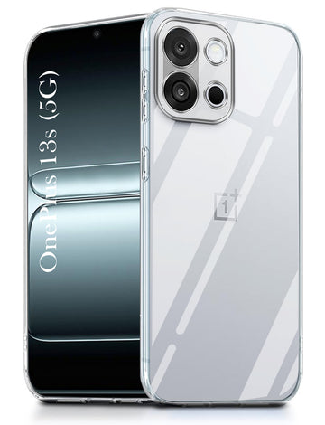 For OnePlus 13S Back Cover (Silicone Clear Shockproof Case with Camera Protection | Soft and Flexible | Transparent)