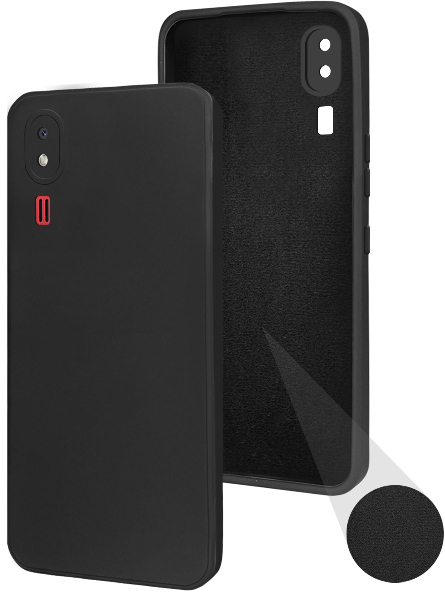 For Samsung Galaxy A2 Core Back Cover Case ( Matte Finish Silicone with Inside Fiber cloth)