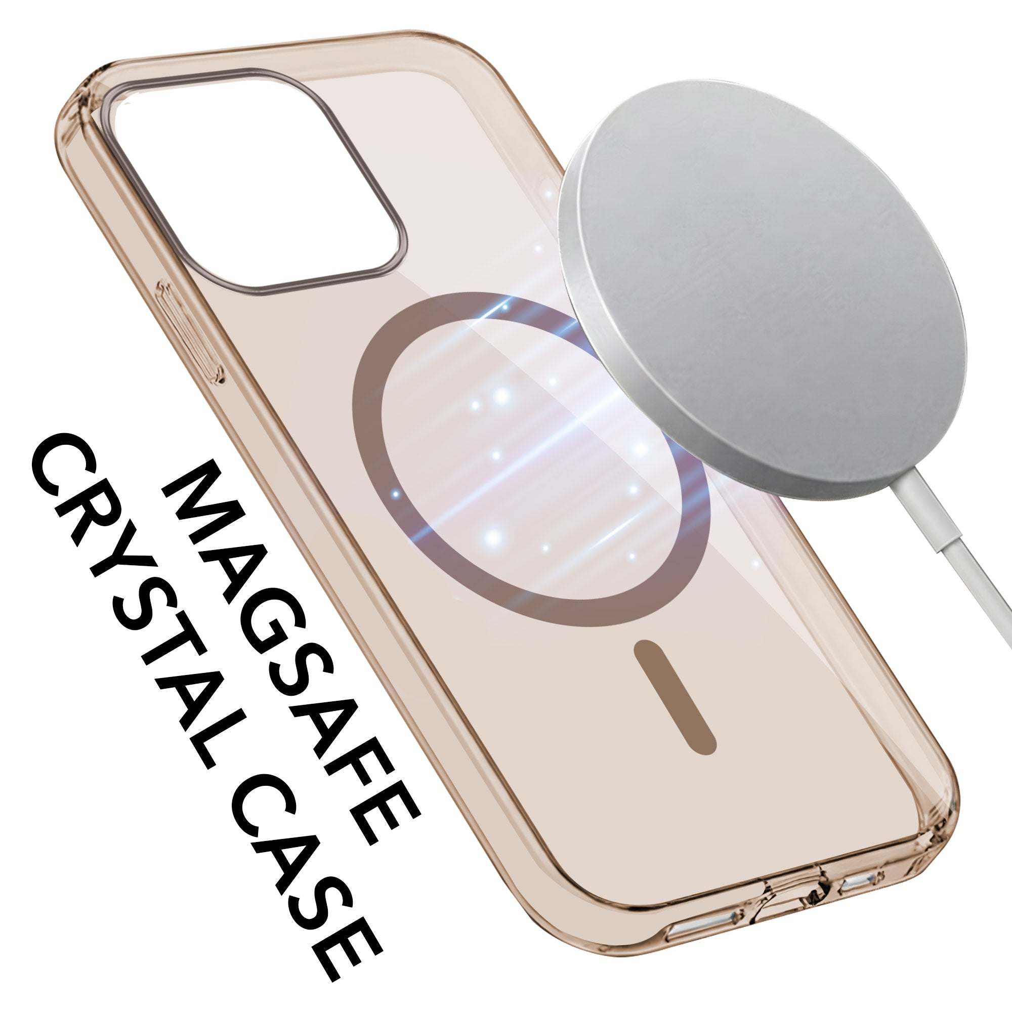 For Apple iPhone 14 Pro Max Back Cover Case Lifetime Anti-Yellow MagSafe Compatible Clear (Sleek Hard Crystal | Camera Protection and Shockproof)