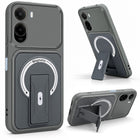 For Poco C81 5G Back Case Cover Metallic (Hybrid Armor Kickstand | MagSafe Compatible | Camera Protection Shockproof)