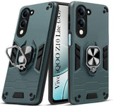 For Vivo iQOO Z10 Lite Back Cover Case (Shockproof Dual Layer Polycarbonate |Ring Holder Kickstand)