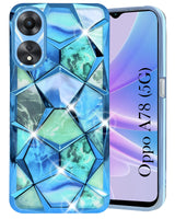 For Oppo A78 5G Back Cover Case (Dual Design Glitter Sparkle and Detachable Diamond Print Case | Soft and Flexible)