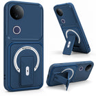 For Vivo T4R Back Case Cover Metallic (Hybrid Armor Kickstand | MagSafe Compatible | Camera Protection Shockproof)