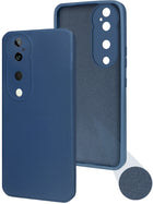 For Vivo T3 Ultra  Back Cover Case ( Matte Finish Silicone with Inside Fiber cloth)