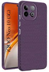 For Vivo iQOO Neo 10 Liquid Silicone Back Cover Case (Camera Protection | Side Grip Texture | Soft and Flexible)