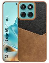 For Motorola Moto Edge 60 Fusion Back Cover Case (Dual PU Leather Stitch | Professional Minimalist | Soft and Flexible)