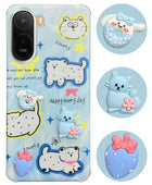 For Redmi A7 Pro (4G | 5G)  Back Cover Case (3D Cute Cartoons | Hard Back Side Soft | Matte Premium Finish | HD Printing)
