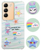 For Vivo Y200e Back Cover Case (3D Cute Cartoons | Hard Back Side Soft | Matte Premium Finish | HD Printing)