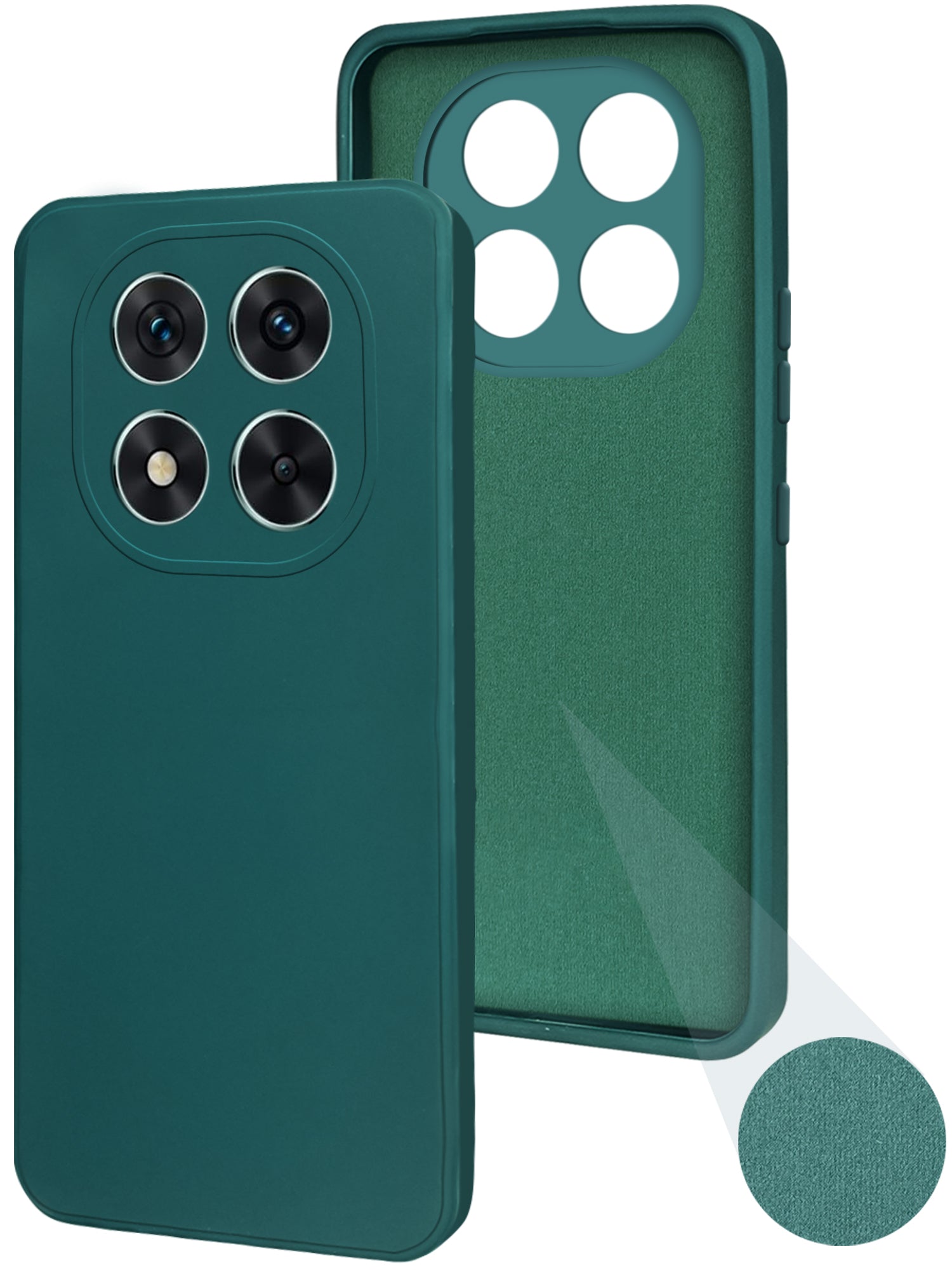 For Xiaomi Poco X7 Back Cover Case (Matte Finish Silicone with Inside Fiber cloth)