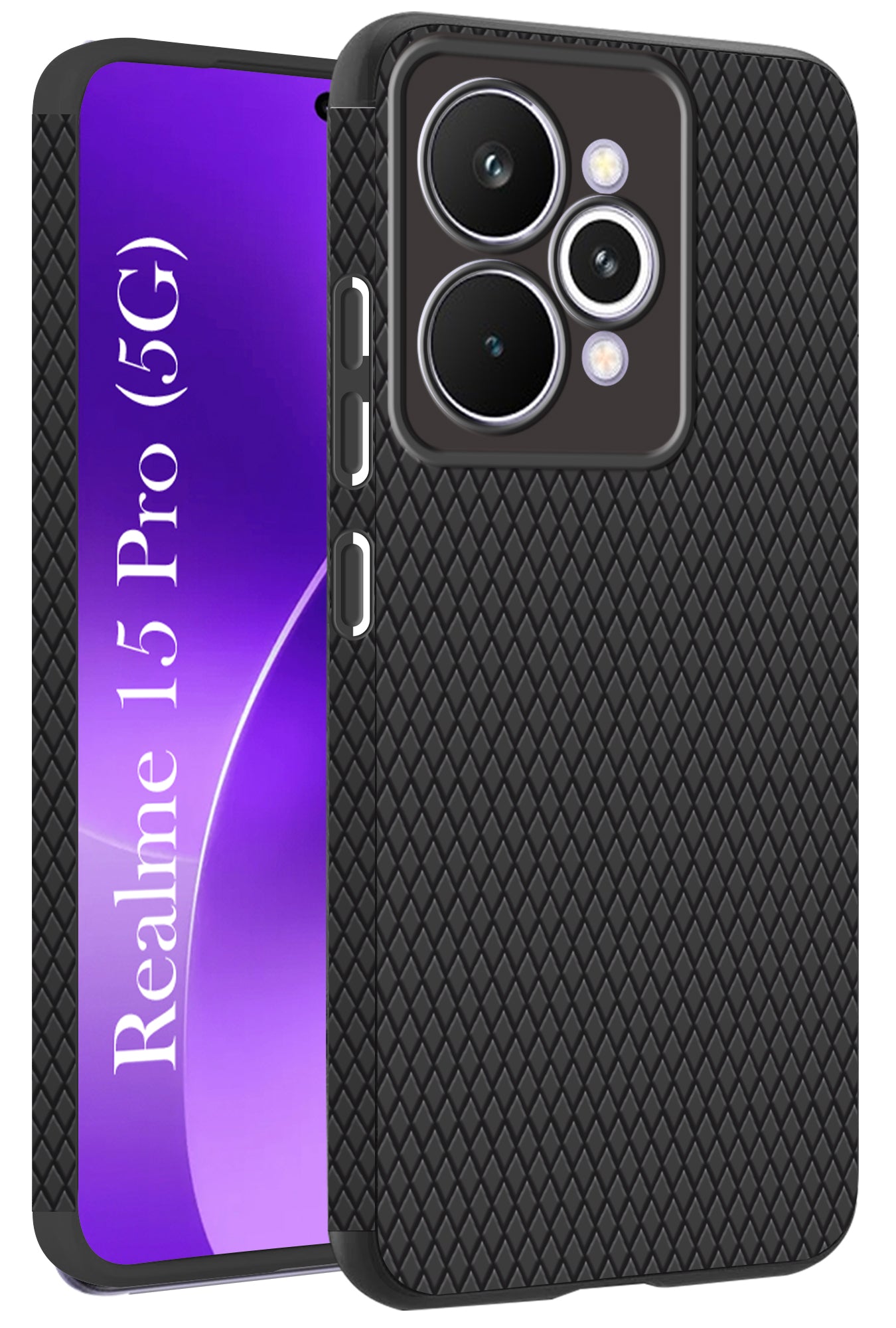 For Realme 15 Pro Back Cover Case (Camera Protection | Side Grip Texture | Soft and Flexible)