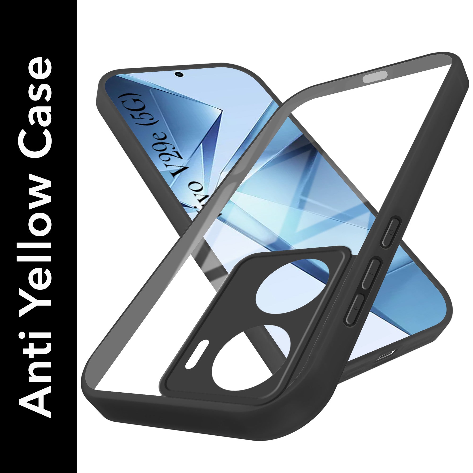 For Vivo V29e 5G Back Cover Case Ultra-Hybrid (Lifetime Anti Yellow | Anti Scratch | Crystal Clear Shockproof)