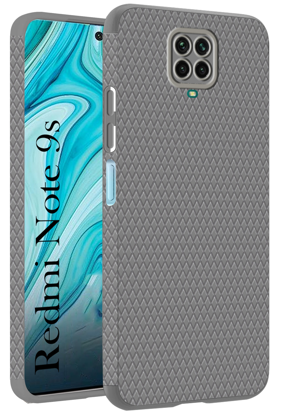 For Xiaomi Mi Redmi Note 9S Back Cover Case (Liquid Silicone | Side Grip | Camera Protection)