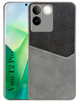 For Vivo T2 Pro Back Cover Case (Dual PU Leather Stitch | Professional Minimalist | Soft and Flexible)
