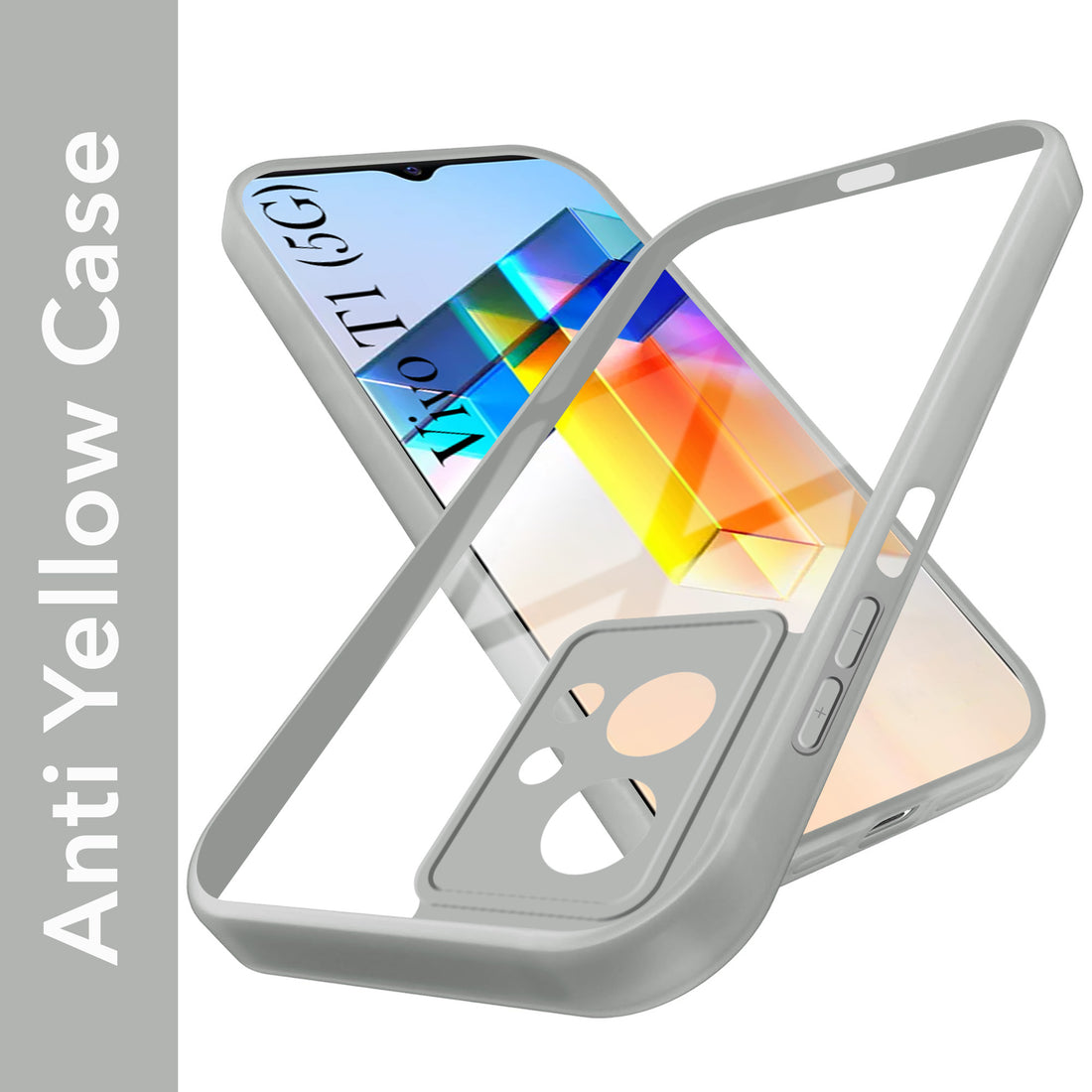 For Vivo T1 5G Back Cover Case Ultra-Hybrid (Lifetime Anti Yellow | Anti Scratch | Crystal Clear Shockproof)