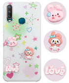 For Vivo U10 Back Cover Case (3D Cute Cartoons | Hard Back Side Soft | Matte Premium Finish | HD Printing)