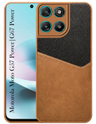 For Motorola Moto G67 Power | G57 Power Back Cover Case (Dual PU Leather Stitch | Professional Minimalist | Soft and Flexible)