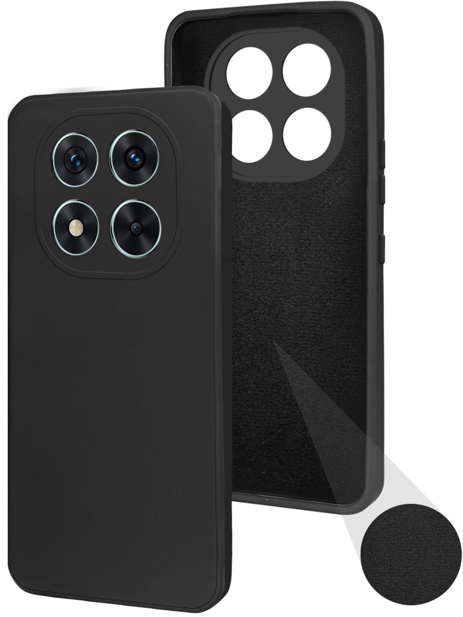 For Redmi Note 14 Pro Back Cover Case ( Matte Finish Silicone with Inside Fiber cloth)