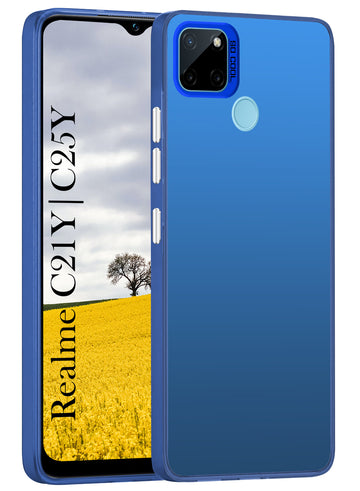 For Realme C21Y | C25Y Hard Back Cover Case (Velvet Touch | Professional Glossy Finish | Camera Protection Bump)