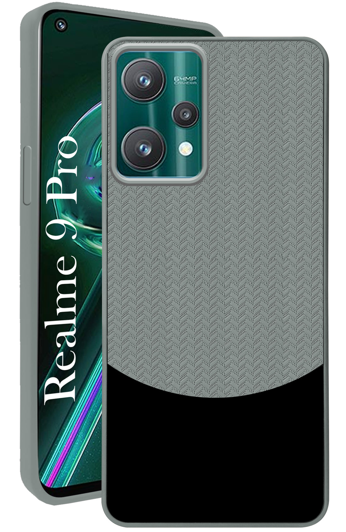 For Realme 9 Pro Back Cover Case (Elegant PU Leather Finish | Premium Minimalist Professional | Camera Protection Bump)