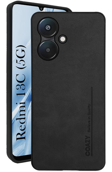 For Redmi 13C 5G Back Cover Case (Professional Vegan Leather | Camera Protection | Slim & Soft)