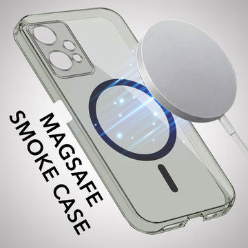 For OnePlus Nord CE 2 Lite 5G Back Cover Case Lifetime Anti-Yellow MagSafe Compatible Clear (Sleek Hard Crystal | Shockproof and Camera Protection)