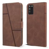 For Xiaomi Poco M3 Flip Cover Case ( Stitched Leather with Magnetic Closure)