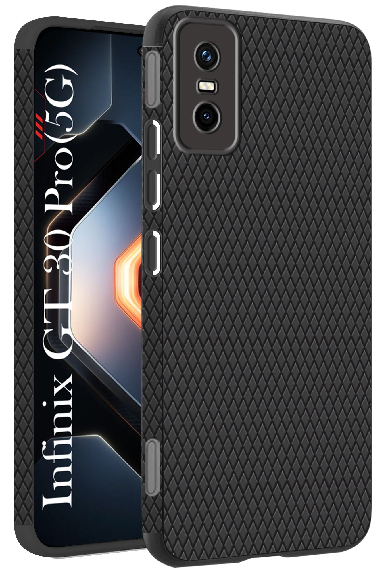 For Infinix GT 30 Pro Back Cover Case (Camera Protection | Side Grip Texture | Soft and Flexible)