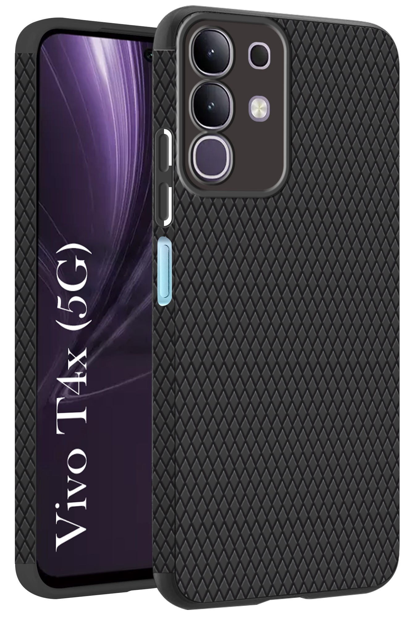 For Vivo T4x  Back Cover Case (Liquid Silicone | Side Grip | Camera Protection)