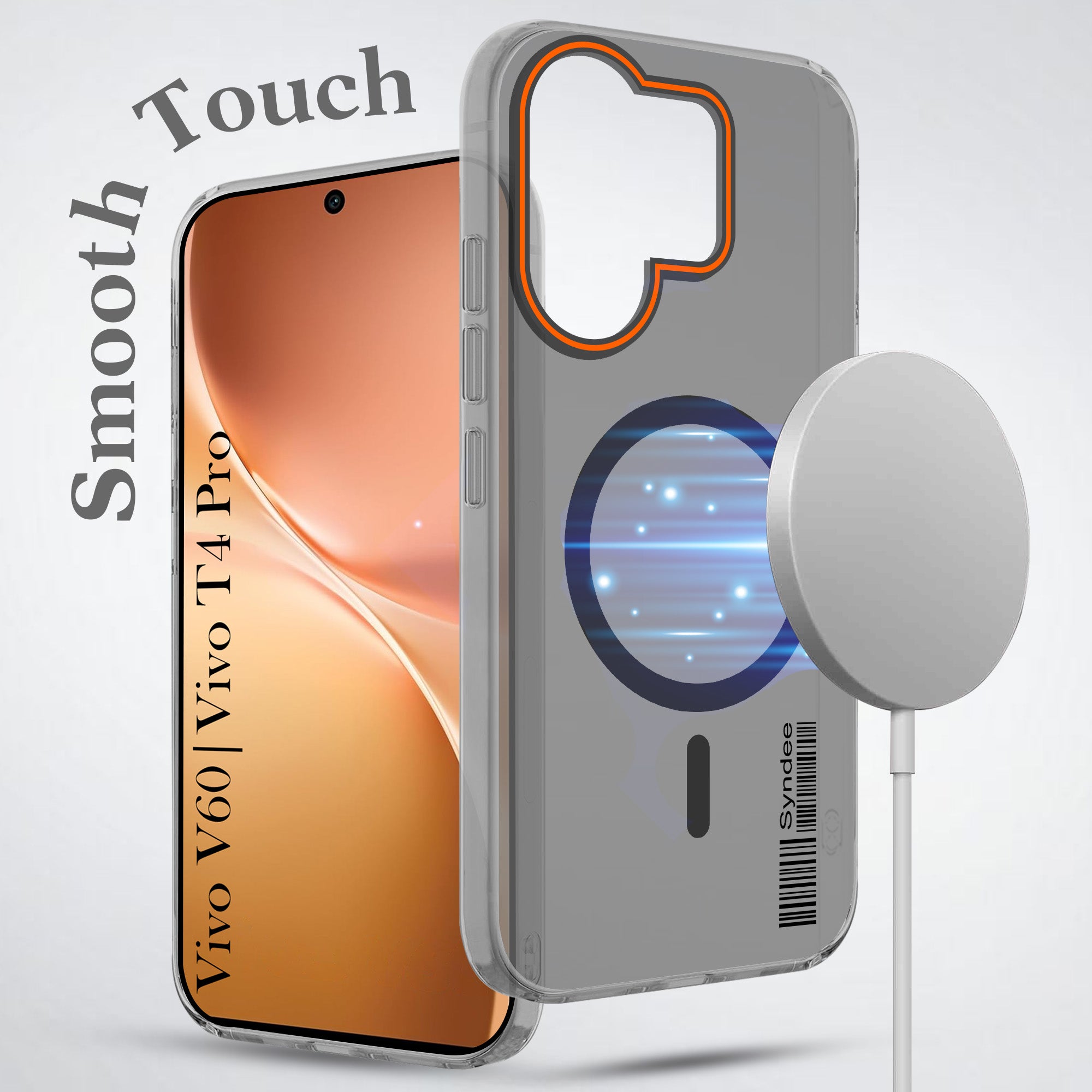 For Vivo V60 | Vivo T4 Pro Back Cover Case (Soft Touch | Camera Bump Protection | MagSafe Compatible | Matte Finish)