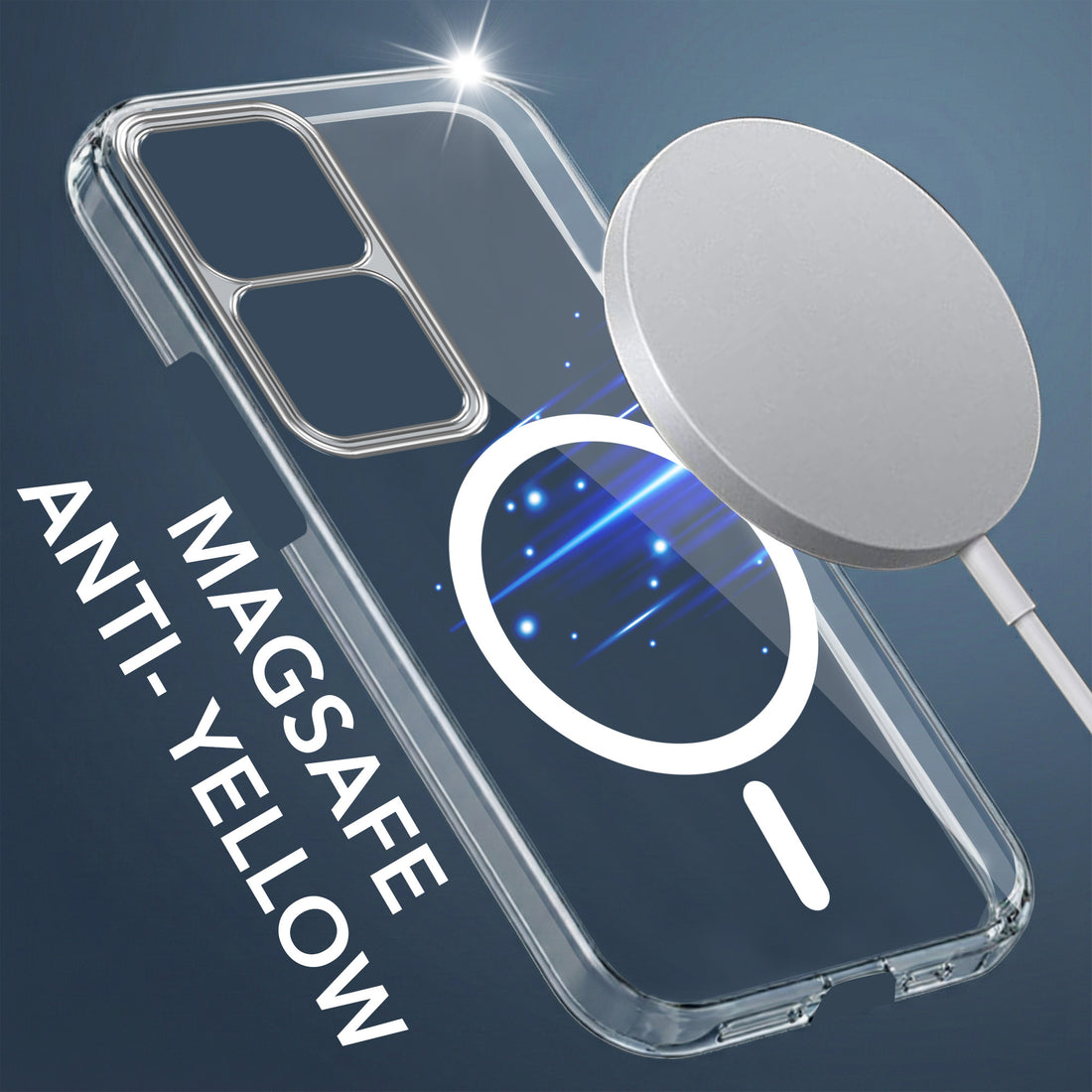 For Vivo V30 | Vivo V30 Pro 5G Back Cover Case Lifetime Anti-Yellow MagSafe Compatible Clear (Sleek Hard Crystal | Shockproof and Camera Protection)