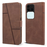For Vivo V30 Pro 5G Flip Cover Case (Stitched Leather with Magnetic Closure)