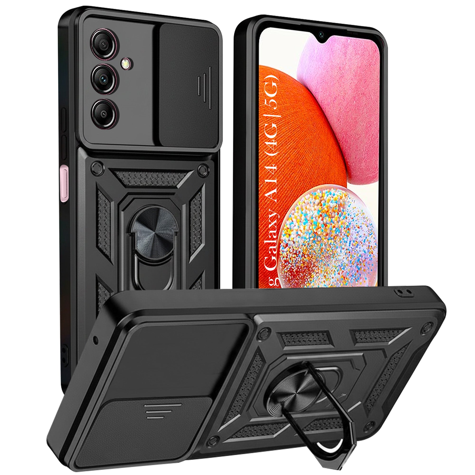 For Samsung Galaxy A14 4G | 5G Back Cover Case (Hybrid Dual Armor Polycarbonate)
