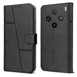 For Vivo X100 Pro 5G Flip Cover Case ( Stitched Leather with Magnetic Closure)