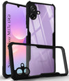 For Samsung Galaxy M17e Back Cover Case Hybrid (Shockproof with Polycarbonate Clear Panel | Professional Black)