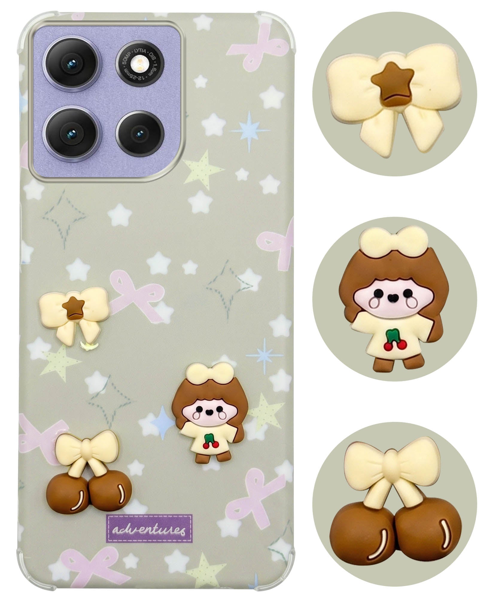 For Motorola Moto G86 Power Back Cover Case (3D Cute Cartoons | Hard Back Side Soft | Matte Premium Finish | HD Printing)