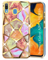 For Samsung Galaxy A20 | Galaxy A30 | Galaxy M10s Back Cover Case ( Dual Design Glitter Sparkle and Detachable Diamond Print Case | Soft and Flexible)