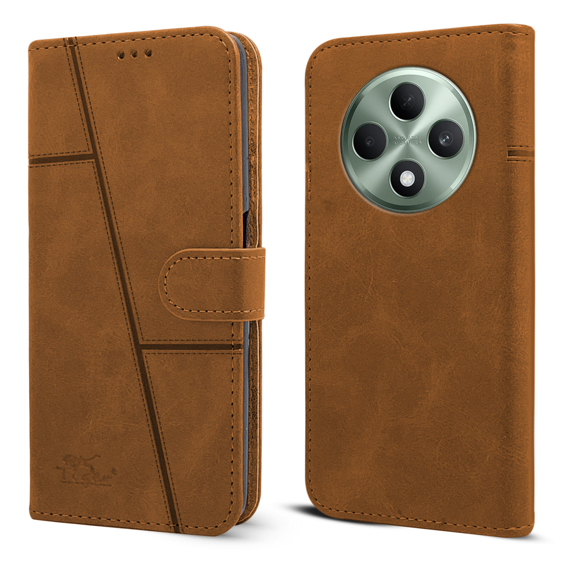 For Oppo F27 Flip Cover Case ( Stitched Leather with Magnetic Closure)