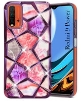 For Xiaomi Mi Redmi 9 Power Back Cover Case ( Dual Design Glitter Sparkle and Detachable Diamond Print Case | Soft and Flexible)