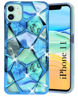 For Apple iPhone 11 Back Cover Case ( Dual Design Glitter Sparkle and Detachable Diamond Print Case | Soft and Flexible)