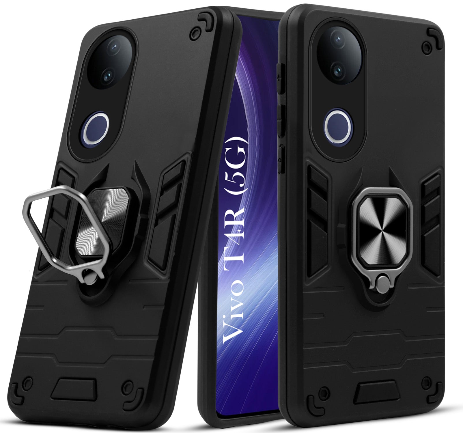 For Vivo T4R Back Cover Case (Shockproof Polycarbonate Dual Layer Hybrid Armor)