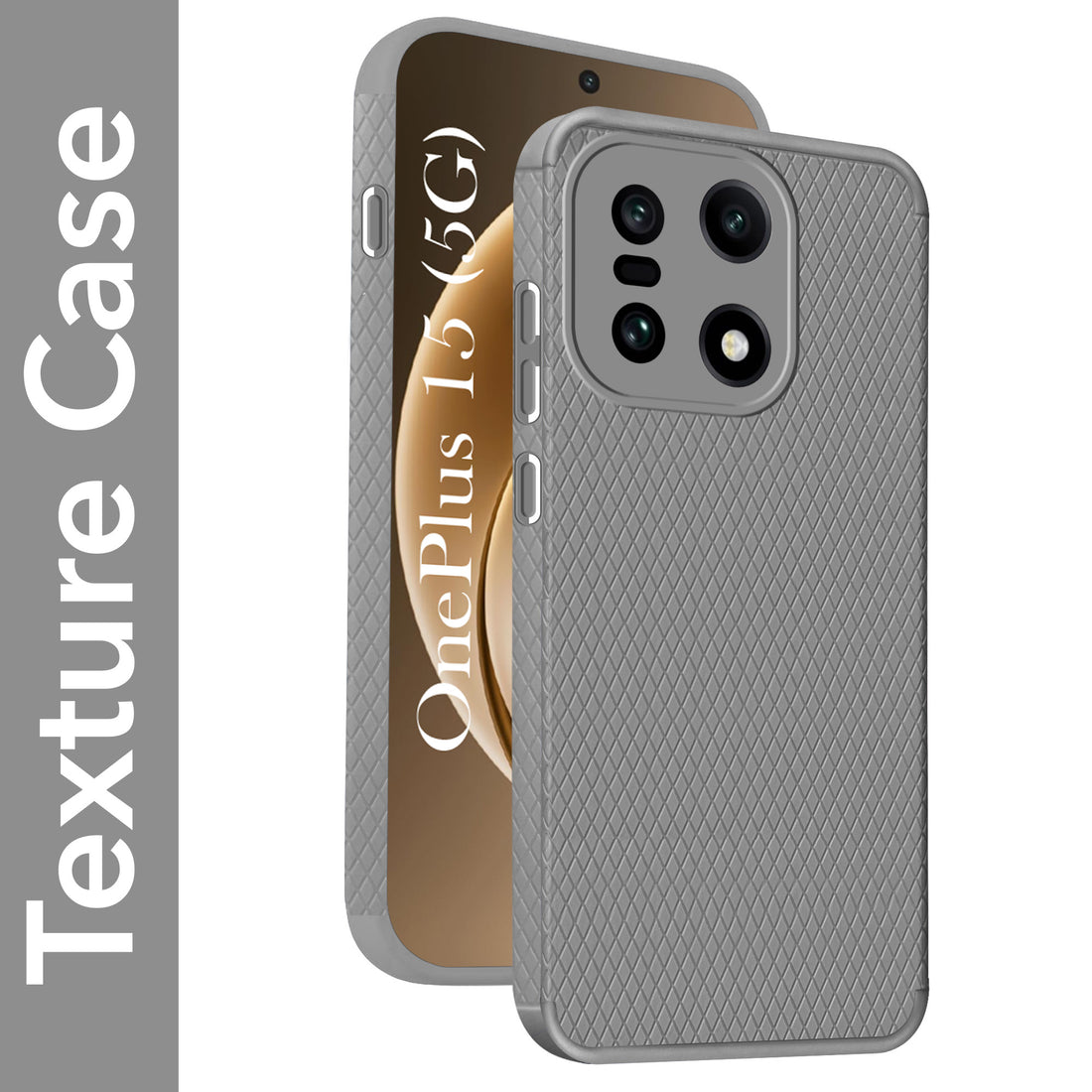 For OnePlus 15 5G Liquid Silicone Back Cover Case (Camera Protection | Side Grip Texture | Soft and Flexible)