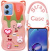 For Motorola Moto G64 5G Back Case Cover Strap (3D embossed Figures | Strap Holder | 360* Soft Cushion with Camera Bump)