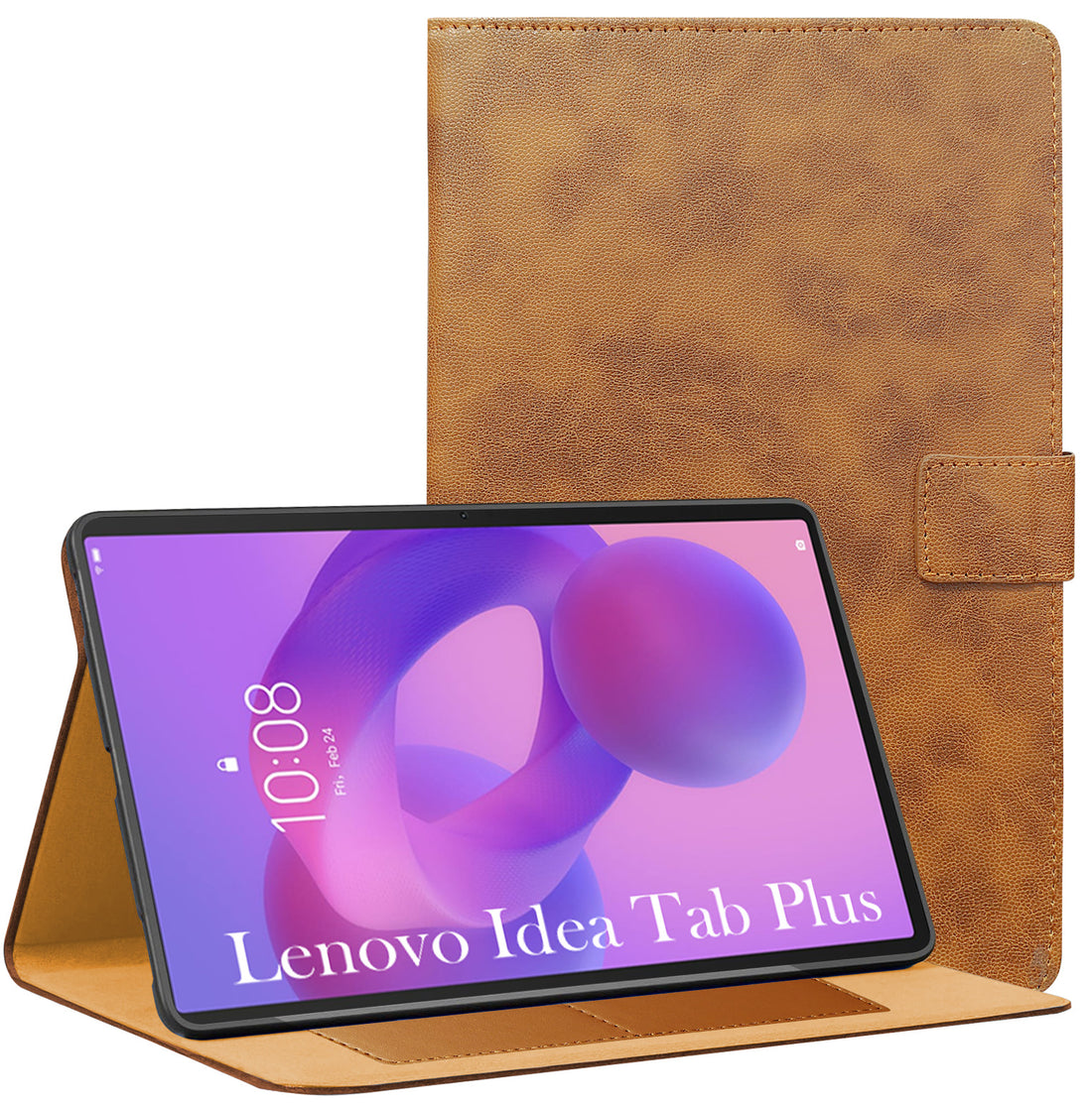 For Lenovo Idea Tab Plus 12.1 Inch TB361ZU/TB361FU/ZAG70922US Flip Cover Folio Cover (PU Leather | Multi-Angle Smart Stand | Card Storage Slots | Silicone Back Pouch)